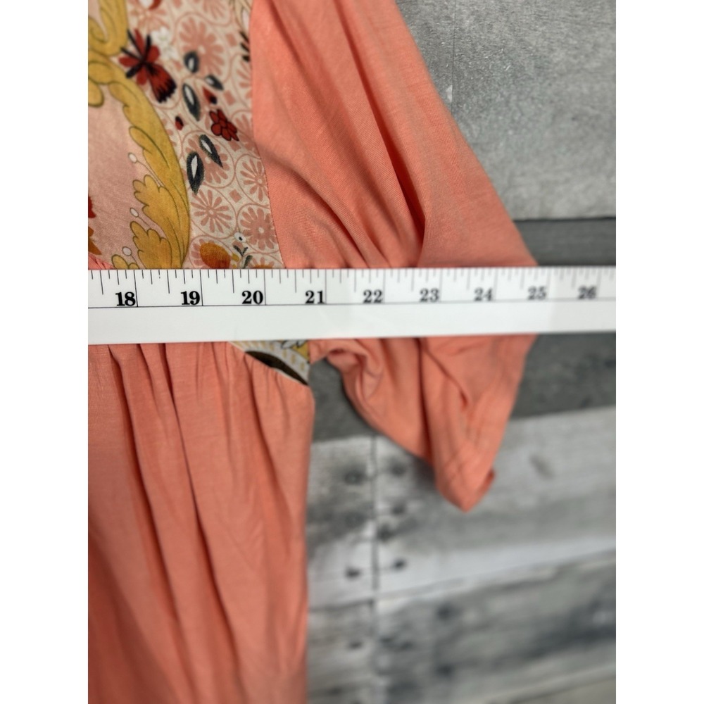 POL Women's Small Coral Short Sleeve Blouse - Picture 5 of 7
